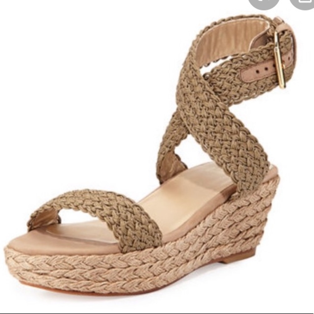 Stewart Weizmann Espadrille Platform Sandals 8.5